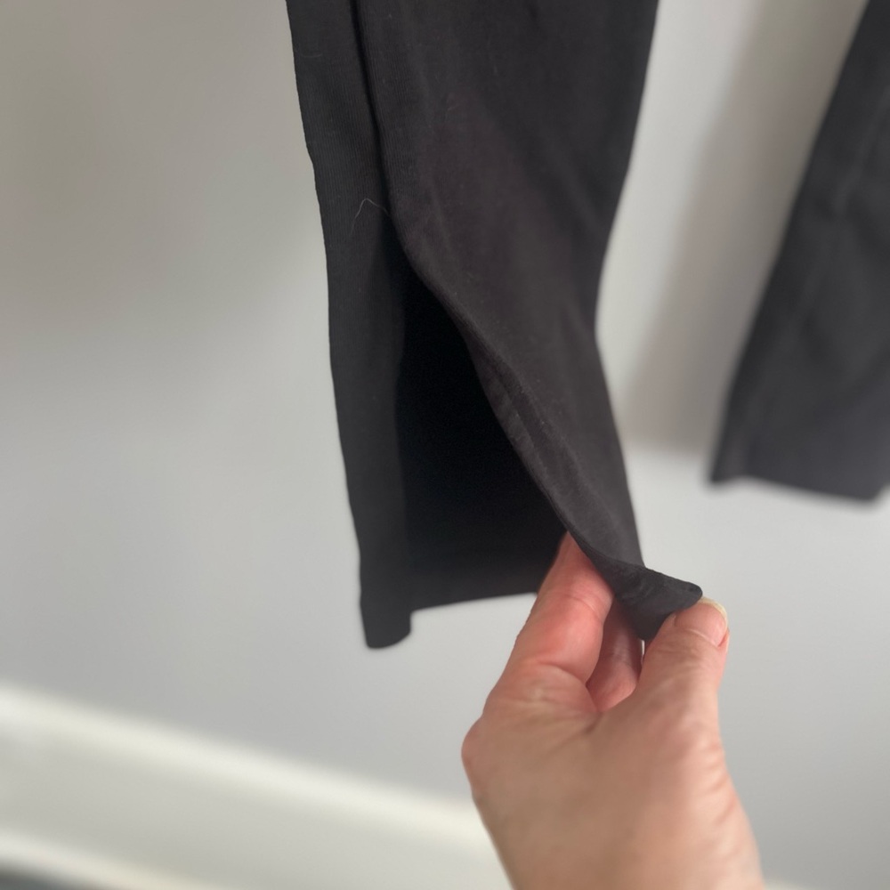 $78 WEWOREWHAT‎ Fold Over Slit Leggings Black Womens Size XL NWT Pants - Picture 2 of 6